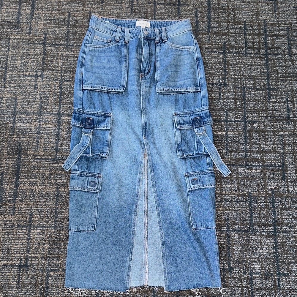 PacSun Blue Denim Maxi Skirt